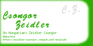 csongor zeidler business card